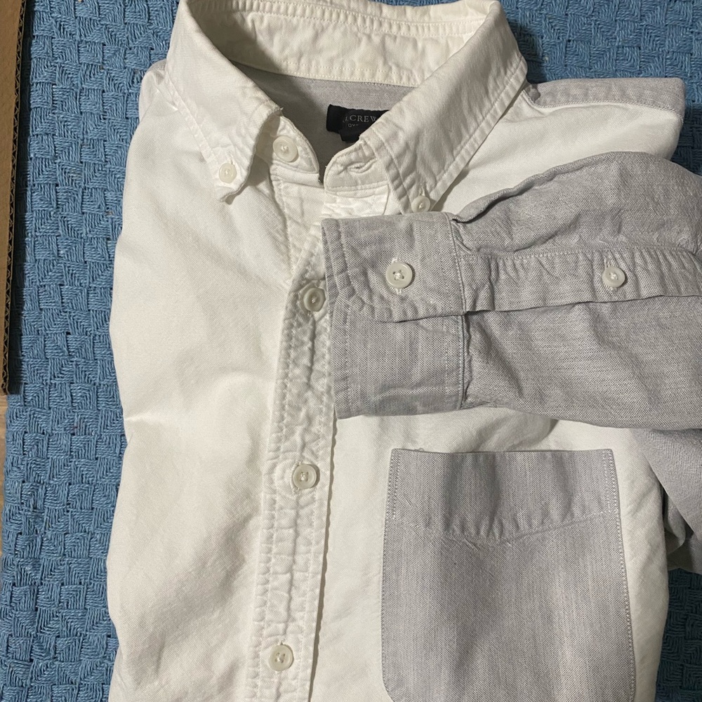 J. Crew | Vintage Oxford Shirt | Size: Medium | Color: Gray/White | Classic Fit